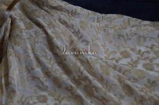 90 Grams Banarsi Zari Jacquard Floral Jaal design on Dyeable Viscose Georgette Fabric 44inch